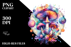Magical Mushroom Tarot, Vibrant PNG Product Image 2