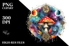 Magical Mushroom Tarot, Vibrant PNG Product Image 2