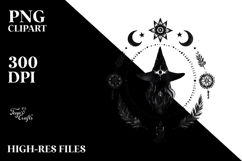 Simple Boho Evil Witch PNG Product Image 2