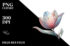 Glossy -like Tulip, Pastel PNG Product Image 2