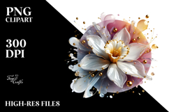 Abstract Narcissus with Golden Insertions, Transparent PNG Product Image 2