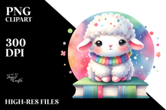 Colorful Cute Lamb on a Book Product Image 2