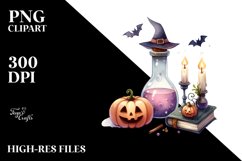 Simple Funny Halloween Magic Potion Clipart Product Image 3