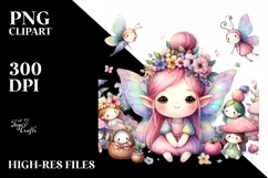 Colorful Whimsical Fairy Watercolor Product Image 3