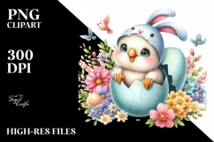 Watercolor Colorful Easter Clipart |T-shirt, Mug, Tumbler Product Image 3