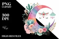 Colorful Watercolor Digital Painting with Very Simple Cute Product Image 2