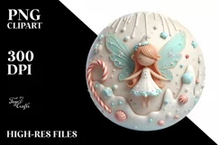 3D Christmas Fairy with Melting Candy Edges, High-Quality Product Image 2