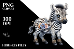 Adorned Baby Zebra, PNG Product Image 2