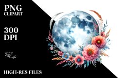 Vibrant Boho Moon with Flowers Product Image 3