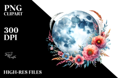 Vibrant Boho Moon with Flowers Product Image 2