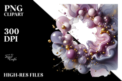 Abstract Golden Lilac PNG Product Image 2