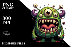 Funny Monster Digital Painting PNG Product Image 2