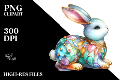 Colorful Pastel Bunny PNG Product Image 2