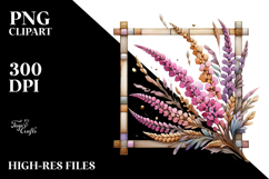 Abstract Pastel Wooden Stained Heather PNG Product Image 2