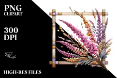 Abstract Pastel Wooden Stained Heather PNG Product Image 2