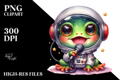 Baby Frog with Singer Look PNG Product Image 2