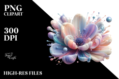 Abstract Glossy Anemone PNG Product Image 2