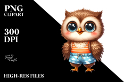 Funny Baby Owl Proud Goofy Teeth Clipart Product Image 2