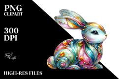 Colorful Bunny, Playful PNG Product Image 2