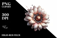Glossy Daisy Made of Shiny Material | Clipart Product Image 1