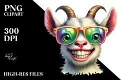 Funny Dog with Sunglasses Cartoon Clip Art Product Image 3