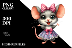 Mouse with Bow Standing Up | Funny Haircut Product Image 2
