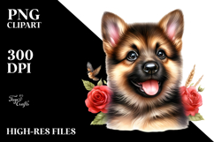 Watercolor Baby German Shepherd, Transparent PNG Product Image 2