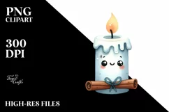 Funny Cute Candle Illustration | Watercolor Product Image 3