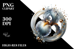 Abstract Iris with Golden Insertions Product Image 2