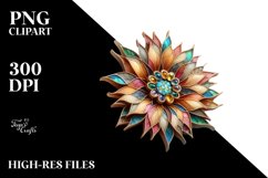 Colorful Sunflower Splash | Sublimation | Clipart Product Image 3