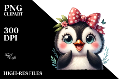 Penguin Portrait with Bow Product Image 2