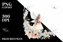 Washed Watercolor Fairy PNG Product Image 1