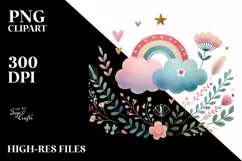 Colorful Watercolor Digital Painting with Very Simple Cute Product Image 2