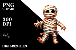 Funny Simple Mummy Watercolor PNG Product Image 2