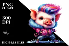 Cute Baby Pig Dancing PNG Product Image 1