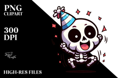 Silly Cartoon Skeleton PNG Product Image 2