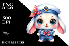 Vibrant Watercolor Baby Rabbit PNG Product Image 2