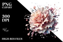 Colorful Carnation Splash | Sublimation | Clipart Product Image 3