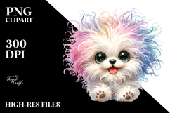 Cute Bichpoo Watercolor PNG Product Image 2