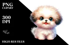 Cute Bichon Frise Puppy, Transparent PNG Product Image 2
