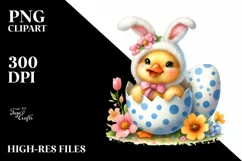 Easter Duckling Rose Flower, Clipart |T-shirt, Mug PNG Product Image 8