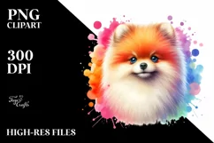 Colorful Cute Watercolor Pomeranian Product Image 3