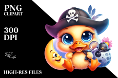 Baby Duck with Pirate Hat PNG Product Image 2