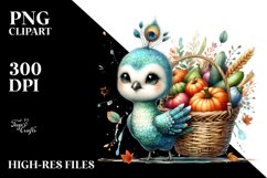 Quirky Baby Peacock Carrying Vegetables Product Image 3