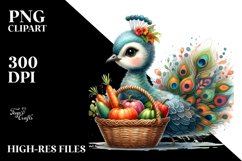 Quirky Baby Peacock Carrying Vegetables Product Image 3