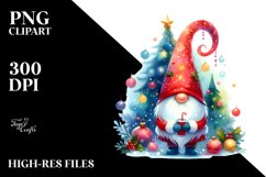 Vibrant Christmas Gnome PNG Product Image 1