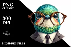 Funny Detailed Hummingbird Portrait in Suit Product Image 3