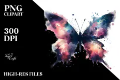 Grunge Butterfly, Silhouettes PNG Product Image 2