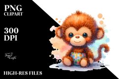 Colorful Plush Monkey PNG Product Image 2