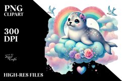 Boho Seal Holding Heart PNG Product Image 2